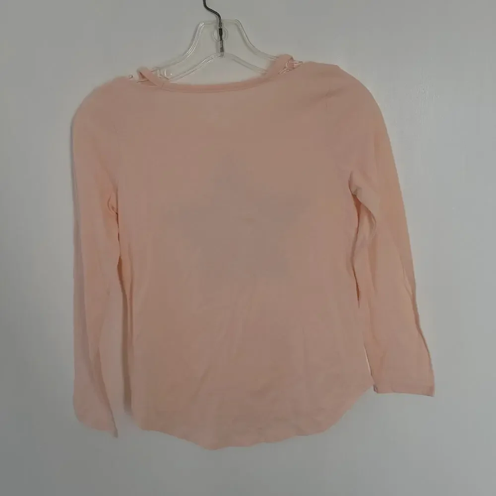 NWOT The Children's Place Embellished Long Sleeve Tee Pink Star Large